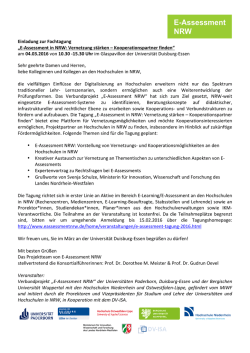 E-Assessment in NRW: Vernetzung st&auml;rken &ndash; Kooperationspartner