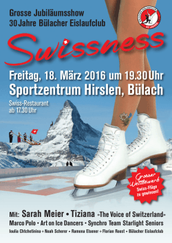 Flyer zur Jubiläumsshow Swissness