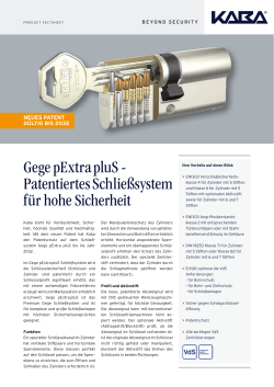 Gege pExtra pluS - Patentiertes Schließsystem für hohe