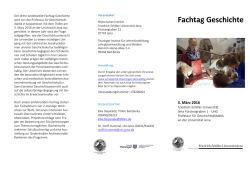 Dritter landesweiter Fachtag Geschichte an der Universit&auml;t Jena am
