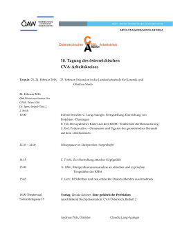 10. Tagung des österreichischen CVA