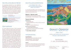 Flyer-Odefey-Ausstellung - Bilbliothek der Helmut-Schmidt