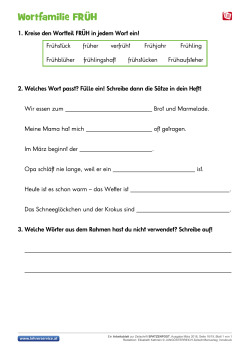 Wortfamilie FRÜH - Lehrerservice.at