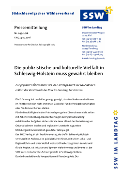 Pressemitteilung - Informationsangebot Schleswig
