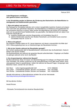 Grindelallee Nebenflächen und Radfahrstreifen 08-2015 bis 04-2016