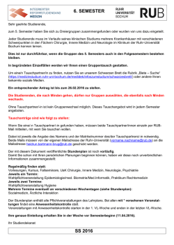 Informationen zum 6. Semester_2016 - Studiendekanat