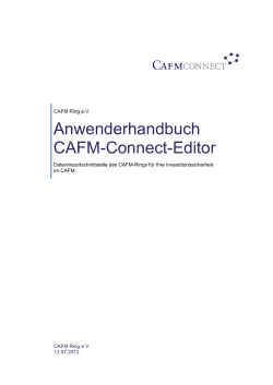 Anwenderhandbuch CAFM-Connect-Editor - CAFM-Ring