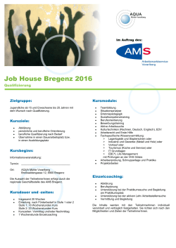 Job House Bregenz 2016