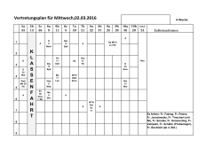 Vertretungsplan für Freitag, 26.02.2016 - Waldblick