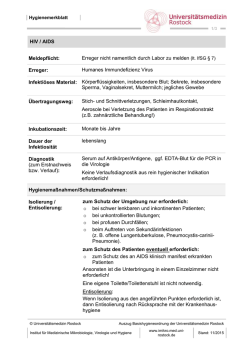 HIV / AIDS Meldepflicht - Institut f&uuml;r Medizinische Mikrobiologie