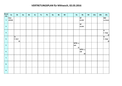 Vertretungsplan Mittwoch 2015