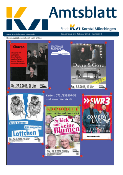 Amtsblatt KW 8/2016 - Stadt Korntal