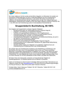 eine/n GruppenleiterIn Buchhaltung