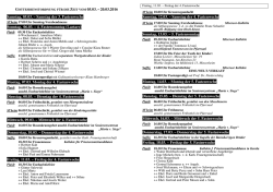 Gottesdienstordnung 05.03. - 20.03