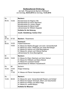 Gottesdienst-Ordnung - Pfarreiengemeinschaft Ottmaring