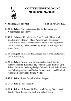 Kirchenanzeiger vom 28.02.2016 bis 06.03.2016