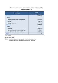 Januar (kumuliert, in 1 000 Euro) Einnahmen 1.303.839 davon