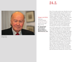 Klaus G. Saur gibt zunächst einen Überblick über die Situation des