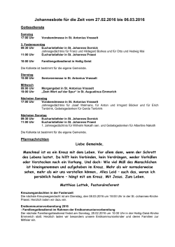 Johannesbote 27.02.2016 - St. Christophorus/St. Johannes der