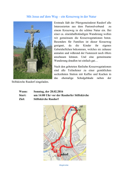 ein Kreuzweg in der Natur - Pastoralverbund Hessisches Kegelspiel