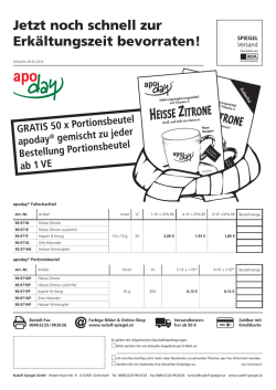 Jetzt noch schnell zur Erkältungszeit bevorraten!