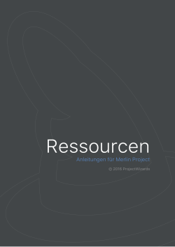 Ressourcen - ProjectWizards