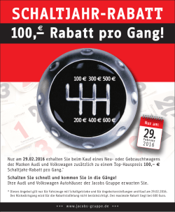 Schaltjahr-rabatt - Volkswagen Zentrum Aachen