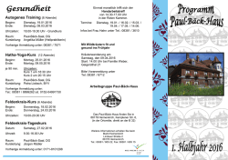 Programmheft 1. Halbjahr 2016