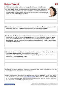 Heitere Tierwelt - Lehrerservice.at