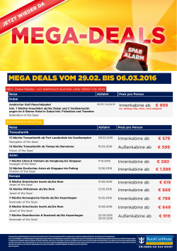 MEGA DEAls voM 29.02. bis 06.03.2016 - Hohe