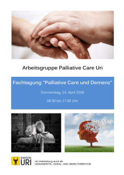 Broschüre Fachtagung Palliative Care und Demenz