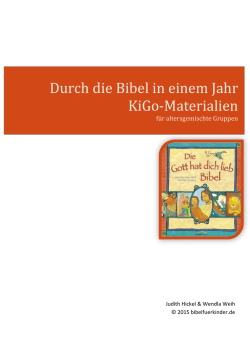 Durch die Bibel in einem Jahr KiGo-Materialien