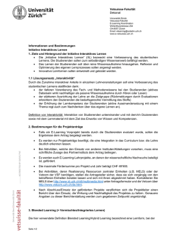 Informationen und Bestimmungen IIL 2016/17