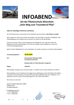 infoabend - Fliegerschule St. Gallen Altenrhein AG