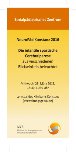 NeuroPäd Konstanz 2016: Die infantile