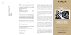 Detailprogramm / Flyer PDF - Palliative Care und Organisationsethik