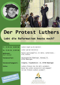 Der Protest Luthers - Adventgemeinde Memmingen
