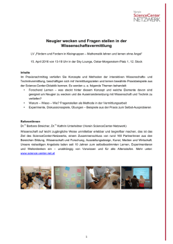 Details zum Programm - Mathematik macht Freu(n)de
