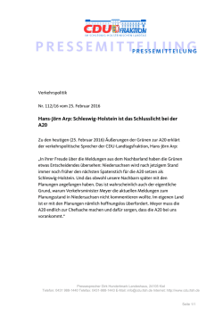 Hans-J&ouml;rn Arp: Schleswig-Holstein ist das - CDU