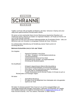 Küchenhilfe m/w - Kultur Schranne Dachau