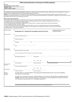 SEPA-Lastschriftmandat zum Einzug der Kraftfahrzeugsteuer