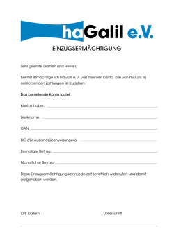 einzugsermächtigung