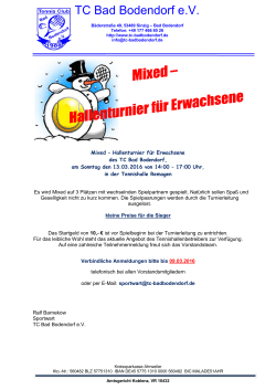 2016 Winterhallenturnier