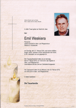 Emil Weskiera - Bestattung Aicher