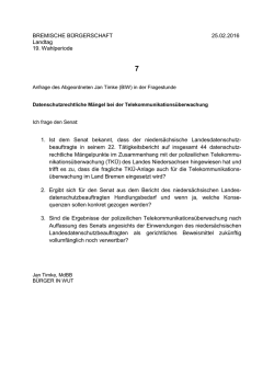 Datenschutzrechtliche Mängel bei der