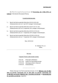Sitzung des Rechnungshofausschusses / PDF