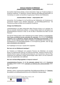 Seite 1 von 3 Aufruf zur Teilnahme am Wettbewerb - Dessau