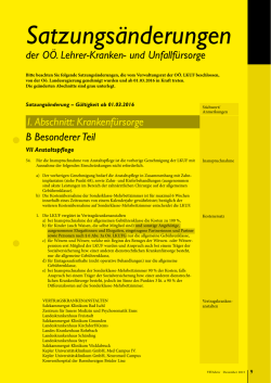 Satzungsänderung gültig ab 01.03.2016