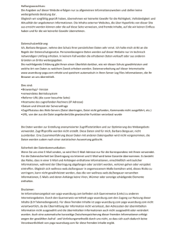 Haftungsausschluss - Barbara Bergauer