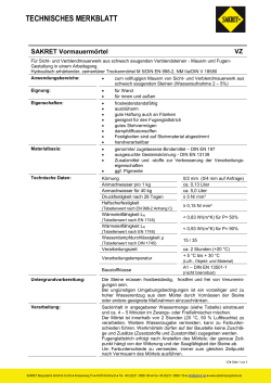 technisches merkblatt - SAKRET Trockenbaustoffe Europa GmbH